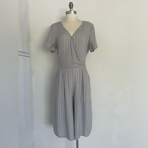 A New Day grey clam digger length romper Size M